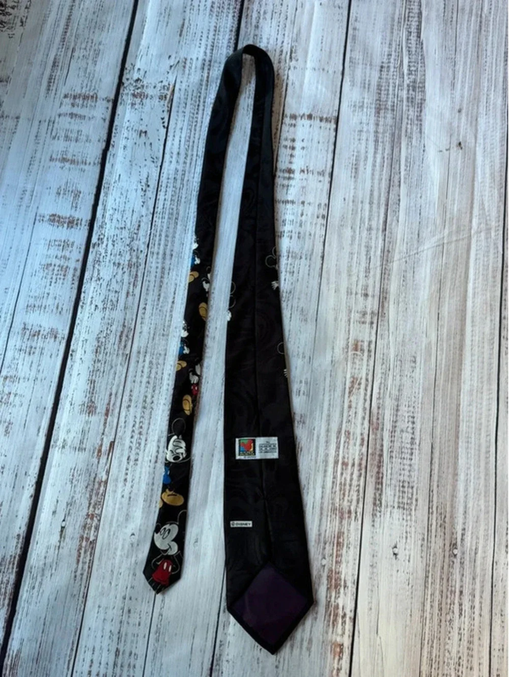 Mickey Unlimited Mens Necktie Tie  Mickey Mouse Black 57